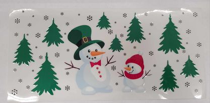 Uv Dtf Cup Wrap Snowman Christmas 175A