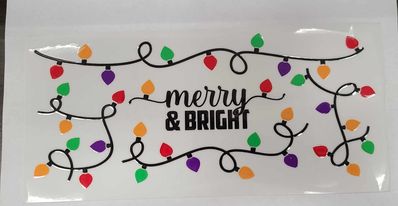 Uv Dtf Cup Wrap Christmas Lights Merry Bright 177