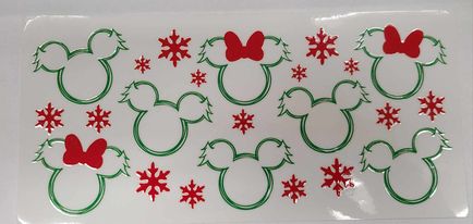 Uv Dtf Cup Wrap Mouse Ears Christmas 6039