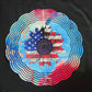 10" Wind Spinner American Flag Sunflower