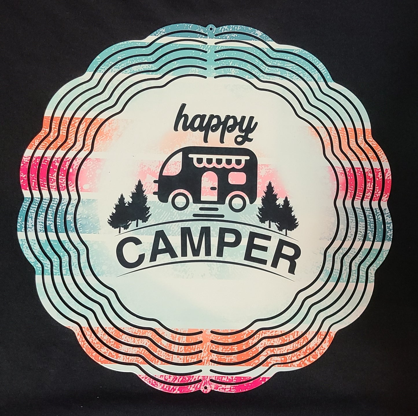 10" Wind spinner Happy Camper