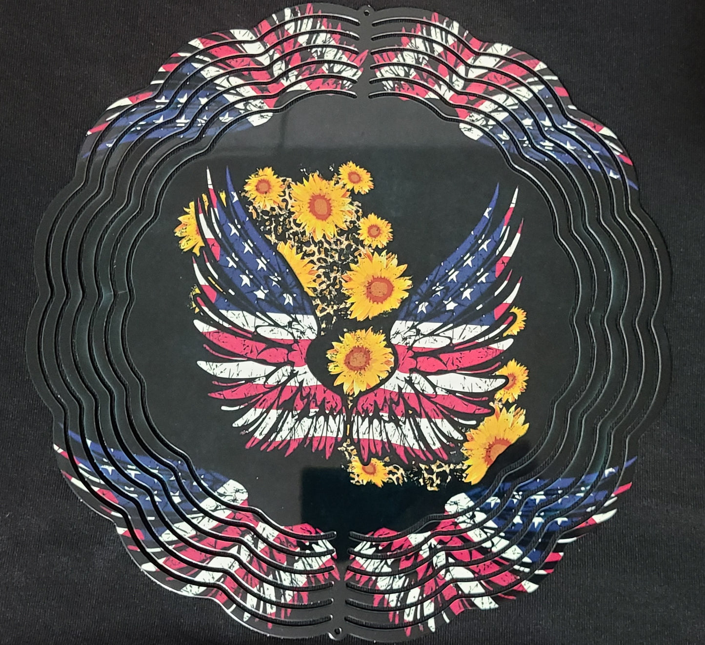 10" Wind spinner Wings American Flag