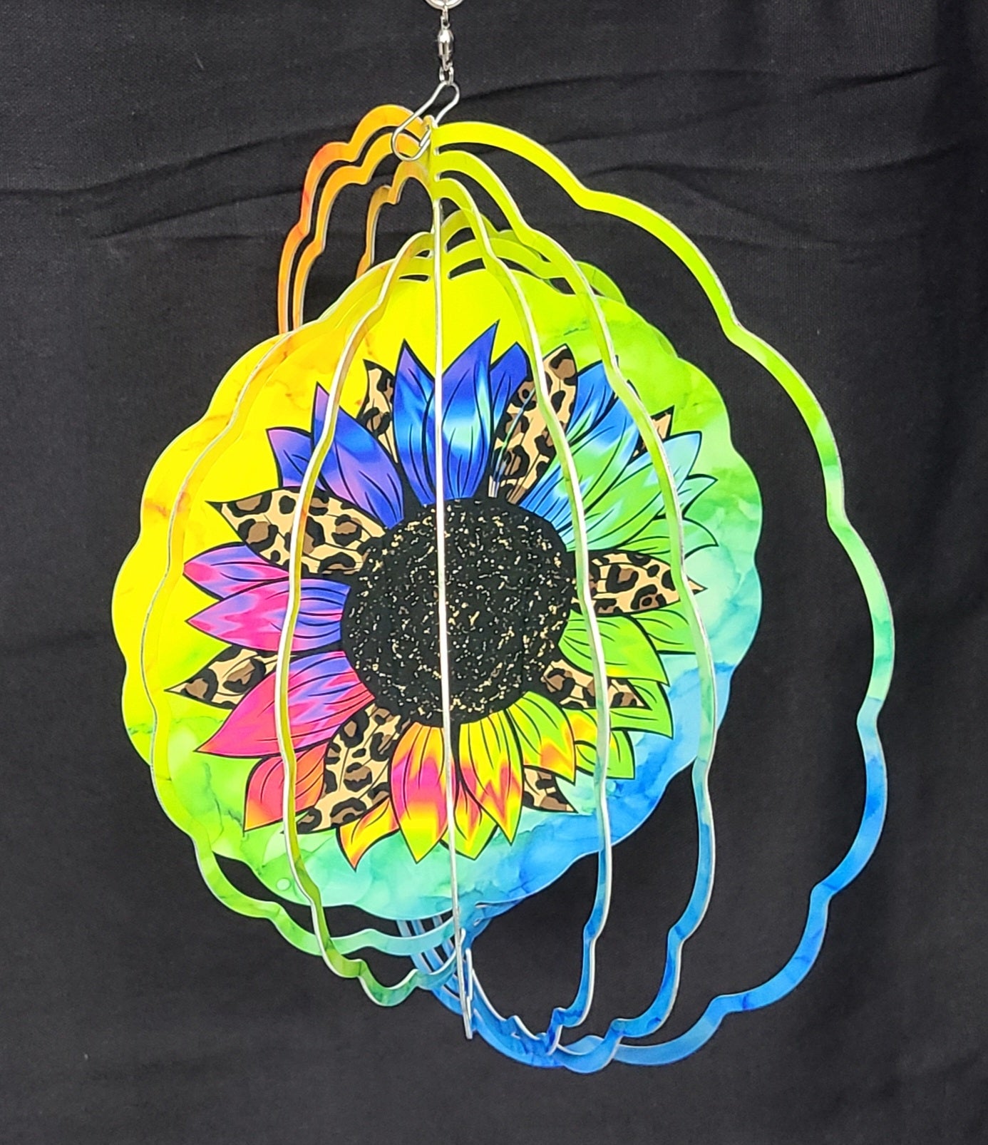 10" Wind spinner Colorful Sunflower