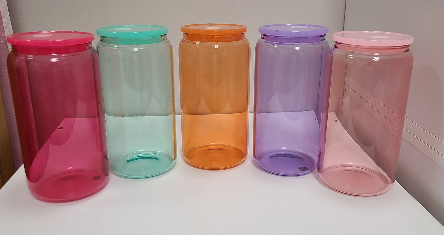 DIY UVDTF Cup Kit 16 oz colored jars