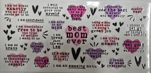 UV DTF Cup Best Mom Ever Sayings 342