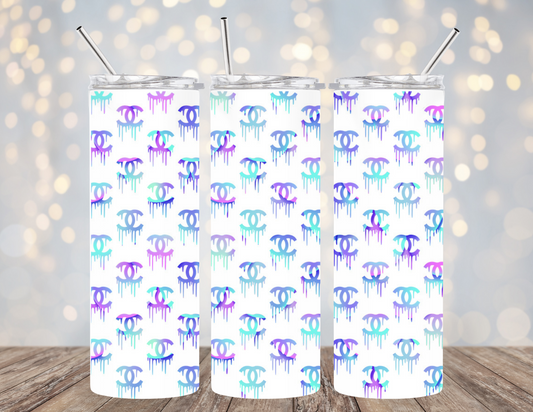 UVDTF 20 oz Cup Wrap Teal and Purple Designer 2069