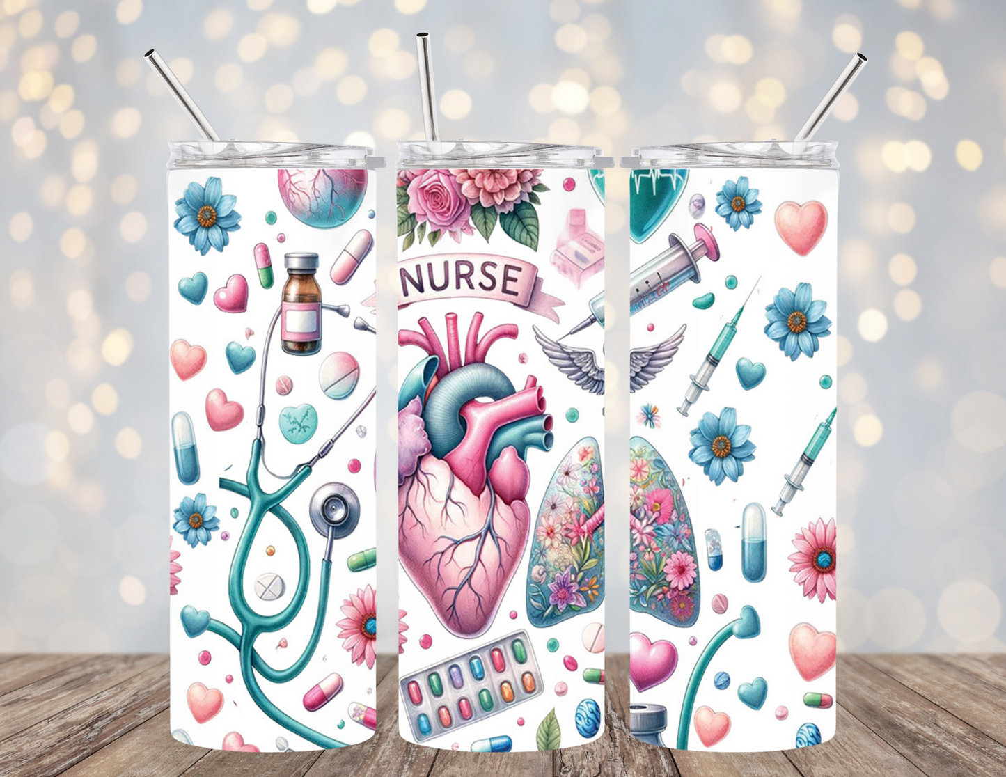 UVDTF 20 oz Cup Wrap Nurse Organs 2100