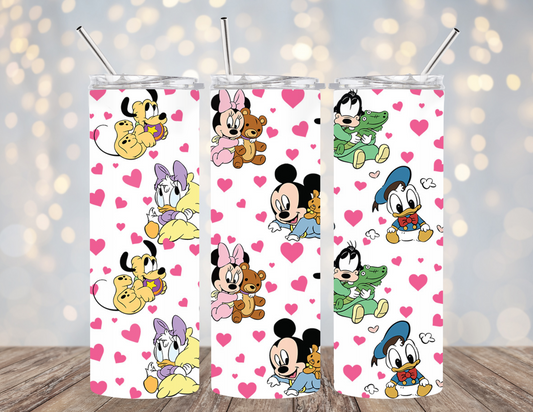 UVDTF 20 oz Cup Wrap Baby Mouse Hearts 2097