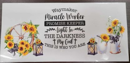 Uv Dtf Cup Wrap Waymaker Miracle Worker Promise Keeper 245