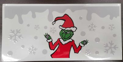 Uv Dtf Cup Wrap Winter Snow Grinch 6058