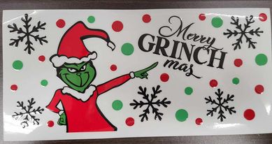 Uv Dtf Cup Wrap Merry Grinchmas 6059