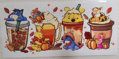 Uv Dtf Cup Wrap Pooh Friends Fall 6060