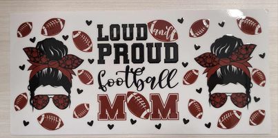 Uv Dtf Cup Wrap Loud Proud Football Mom 288