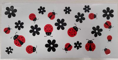 UV DTF  16 oz Cup Wrap Ladybugs 289A