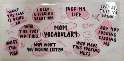 UV DTF Cup Wrap Mom Vocabulary 297