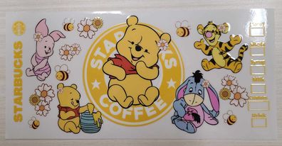 UV DTF Cup Wrap Starbucks Bear Friends 6067