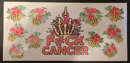 UV DTF Cup Wrap F#ck Cancer 350