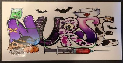 UV DTF Cup Wrap Spooky Nurse 356