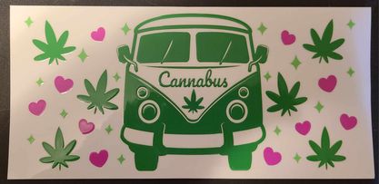 UV DTF 16 oz Cup Wrap Cannabus 362