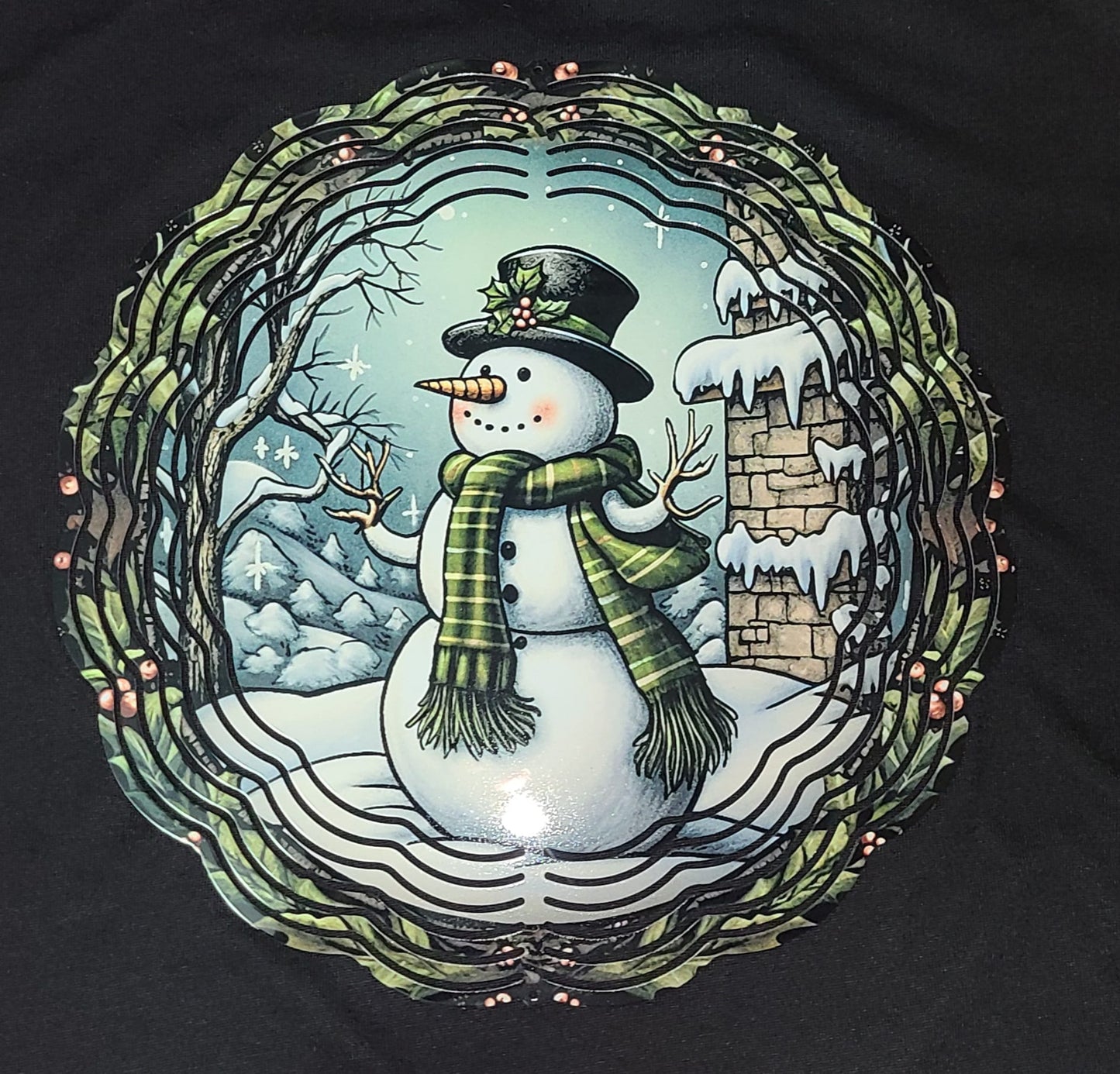 10" Christmas Snowman Wind Spinner