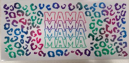 UV DTF  16 oz Cup Wrap Mama Colorful 384