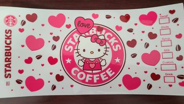 Uv Dtf Cup Wrap Hello Kitty Starbucks 6002