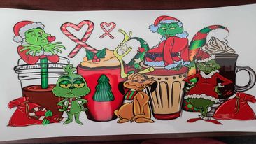 Uv Dtf Cup Wrap Grinch Christmas 68