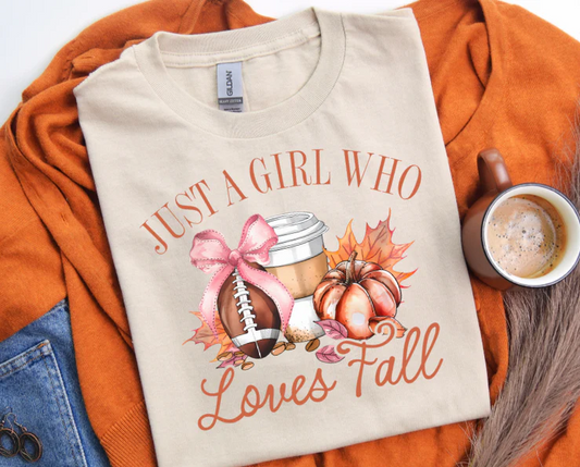 Short Sleeve T-Shirt Just a Girl Who Loves Fall