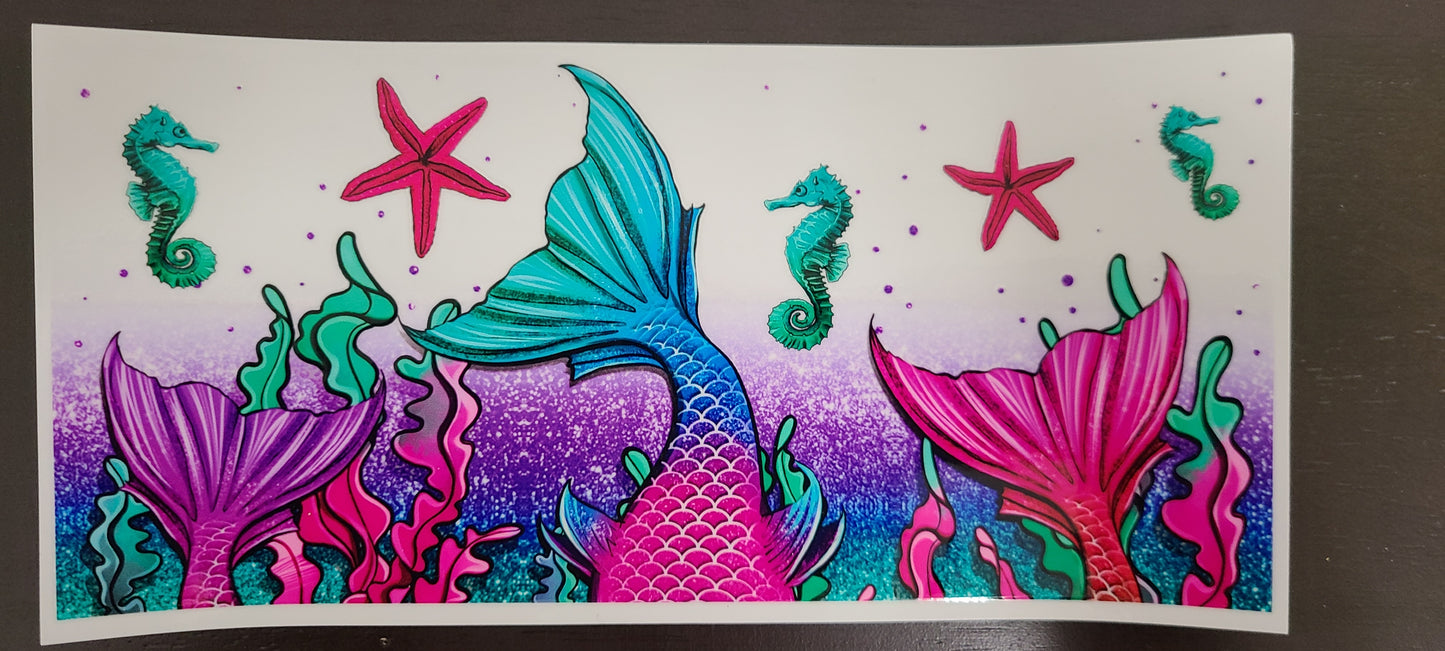 Uv Dtf Cup Wrap Mermaid Tails 84