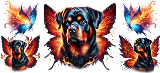 16 oz Uv Dtf Cup Wrap Rottweiler 837