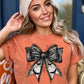 Short Sleeve T-Shirt Black Halloween Bow