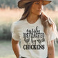 Short Sleeve T-Shirt Easily distracted by chickens 1077