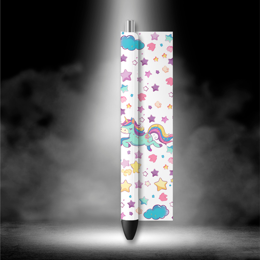 UVDTF Pen Wrap Unicorn & Stars 8026