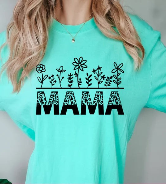 Short Sleeve T-Shirt Floral Mama 1095