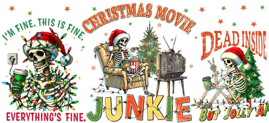 16 oz Uv Dtf Cup Christmas Movie Junkie 764