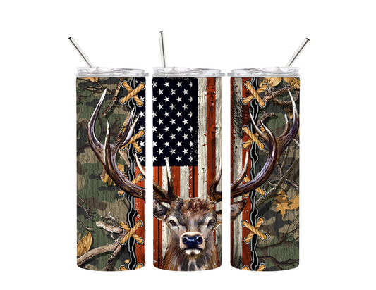 20 Oz Tumbler Hunting Deer