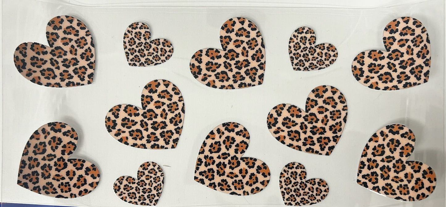 Uv Dtf Cup Wrap Leopard Hearts 203