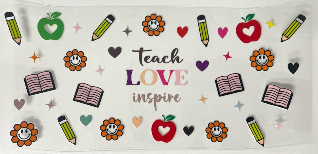 Uv Dtf Cup Wrap Teach Love Inspire 160