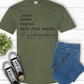 Short Sleeve T-Shirt Inner peace begins with four words 1100