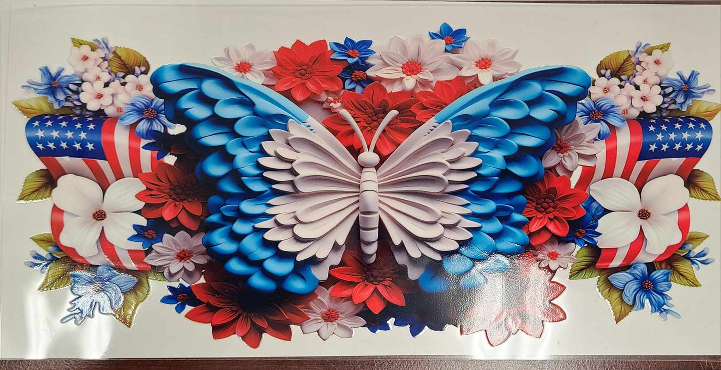 Uv Dtf Cup Wrap 3D Butterfly 106