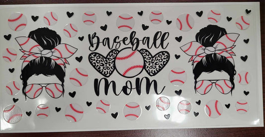 Uv Dtf Cup Wrap Baseball Mom 31