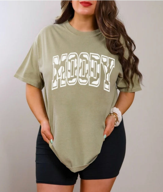 Short Sleeve T-Shirt Moody cow print 1112