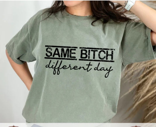 Short Sleeve T-Shirt Same B!tch Different Day 827