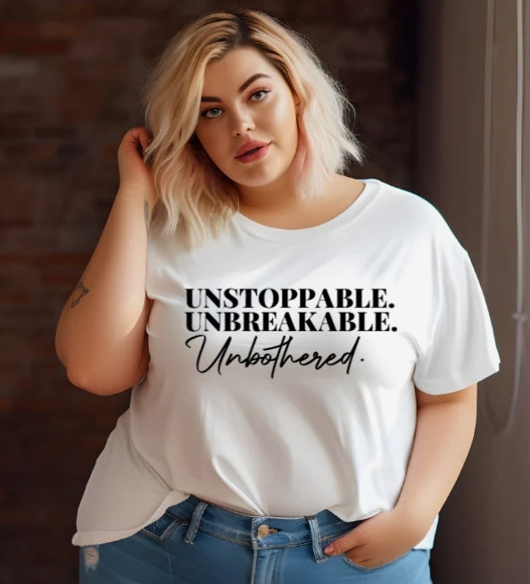 Short Sleeve TShirt Unstoppable Unbreakable Unbothered 996