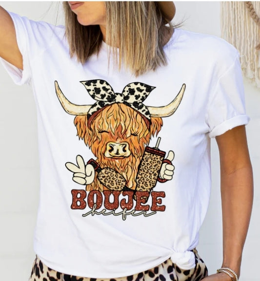 Short Sleeve T-Shirt Boujee Heifer 884