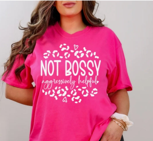 Short Sleeve T-Shirt Not Bossy Aggressively Helpful 864