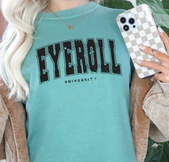 Short Sleeve T-Shirt Eyeroll University 942