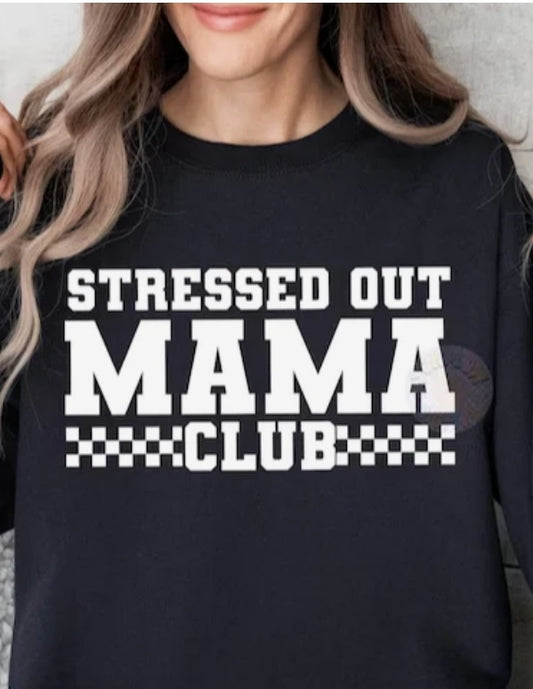 Short Sleeve T-Shirt Stressed Out Mama Club 948