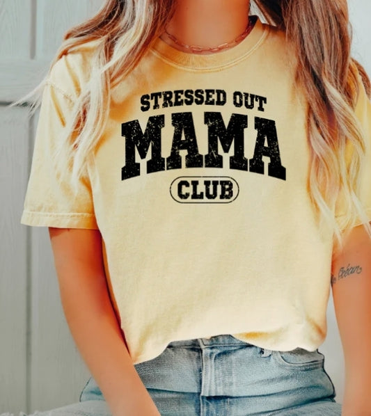 Short Sleeve T-Shirt Stressed Out Mama Club 946