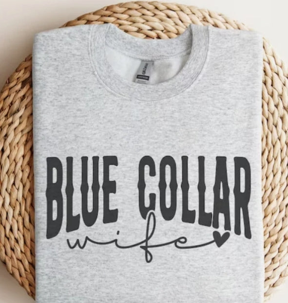 Short Sleeve T-Shirt Blue Collar Wife 956